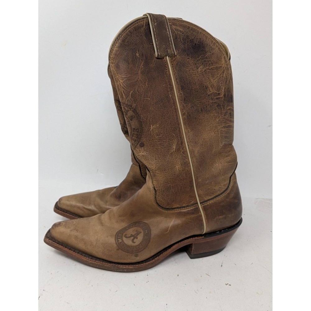 Alabama Crimson Tide Cowboy Boots Womens 6 Brown NCAA Football Nocona Western